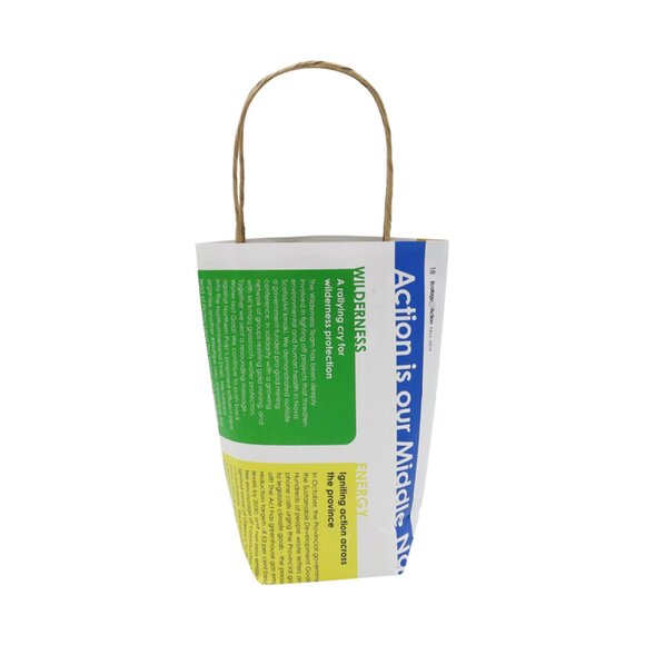 Greenii Extra Small Handmade Newsprint Paper Bags Recyclable Paper Grocery Bags - Picture 3 of 5